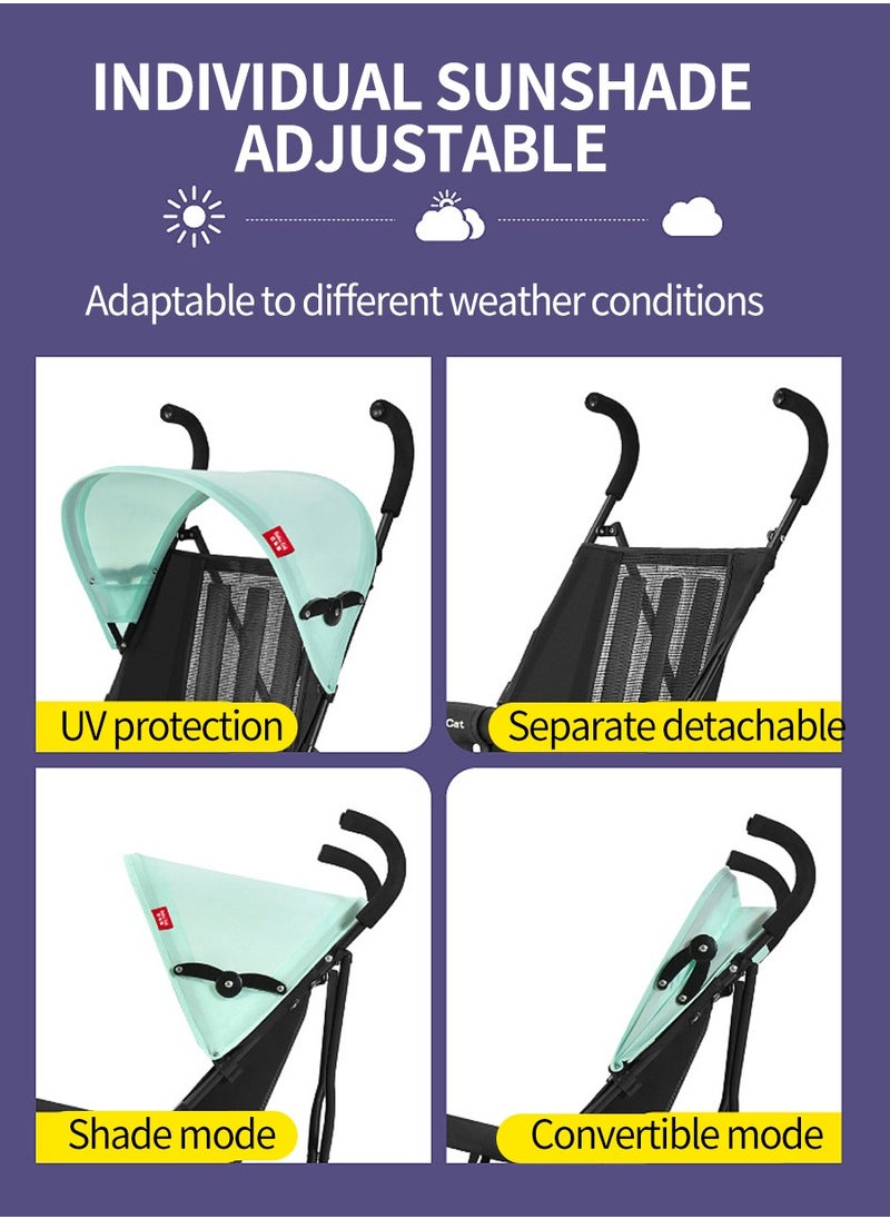 Beirui - 4-Wheel Stroller Lightweight, Fast, One-Handed Folding with Top Tray Compact and Stylish Design for Newborn to 4 Years Baby Stroller, Child Stroller, Lightweight Travel Stroller with Adjustable Handle and Backrest, One-Handed Folding for Overhead Storage on Airplanes, Shopping, Walking, Traveling - Image 1