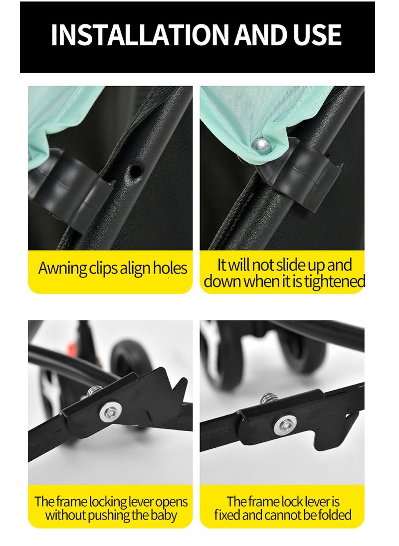 Beirui - 4-Wheel Stroller Lightweight, Fast, One-Handed Folding with Top Tray Compact and Stylish Design for Newborn to 4 Years Baby Stroller, Child Stroller, Lightweight Travel Stroller with Adjustable Handle and Backrest, One-Handed Folding for Overhead Storage on Airplanes, Shopping, Walking, Traveling - Image 1