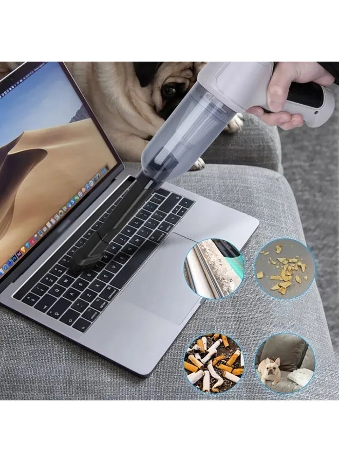 جرين تايجر مكنسة كهربائية صغيرة متعددة الوظائف محمولة مع شاشة عرض رقمية وشحن من النوع C - فضي/رمادي - Image 2