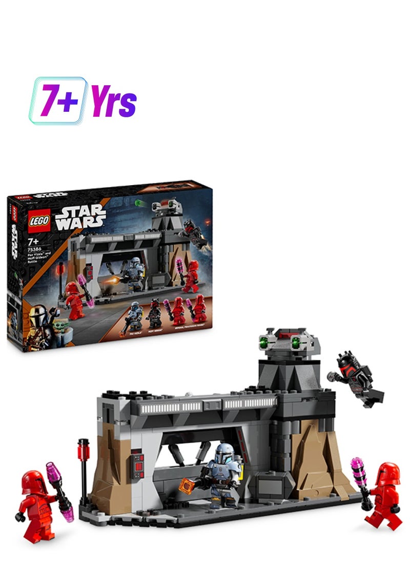 LEGO - Star Wars: The Mandalorian Paz Vizsla And Moff Gideon Battle, Collectible Brick-Built Playset For Kids, Fantasy Gift Idea For Creative Boys And Girls Aged 7 And Over (289 Pieces) 75386 - Image 1