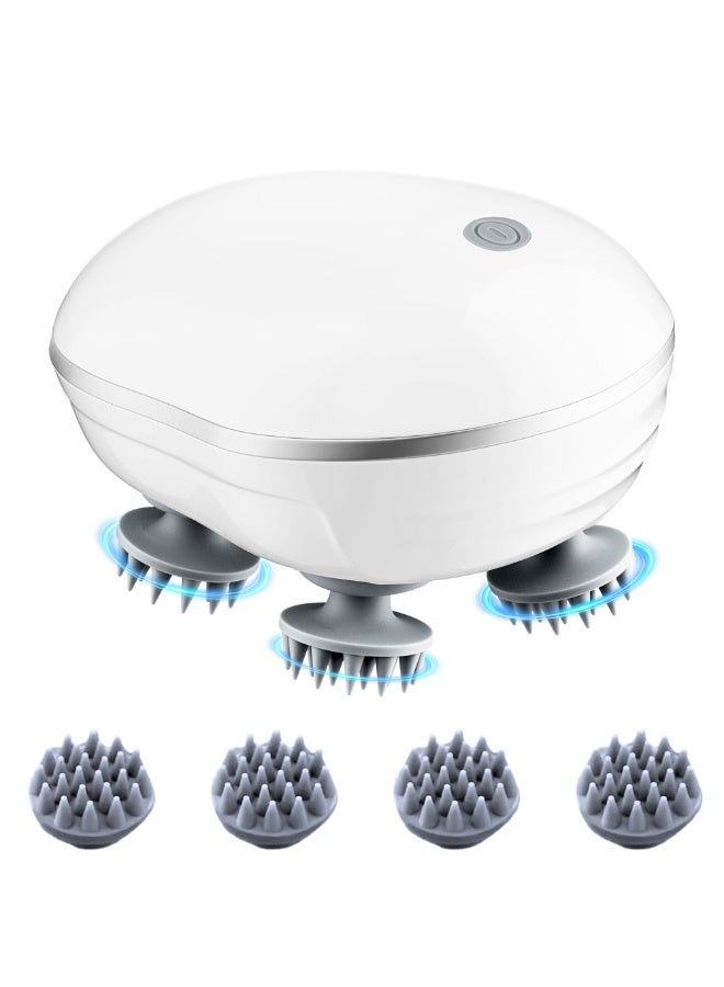 VIO Electric Scalp Massager Head Massager for Hair Growth with Advance Red Light Infrared Therapy Scalp Stress Relax Silicone Scalp Massager for Hair Regrowth Anti Hair Loss 3 Speed Silicone Scalp Scratcher for Deep Clean Hair Fall Control Handheld Body Massager Portable USB Rechargeable Massager for Stress Relief Gift for Men Women Massager for Pets - Image 1