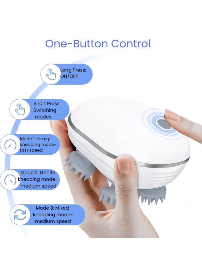 VIO Electric Scalp Massager Head Massager for Hair Growth with Advance Red Light Infrared Therapy Scalp Stress Relax Silicone Scalp Massager for Hair Regrowth Anti Hair Loss 3 Speed Silicone Scalp Scratcher for Deep Clean Hair Fall Control Handheld Body Massager Portable USB Rechargeable Massager for Stress Relief Gift for Men Women Massager for Pets - Image 3