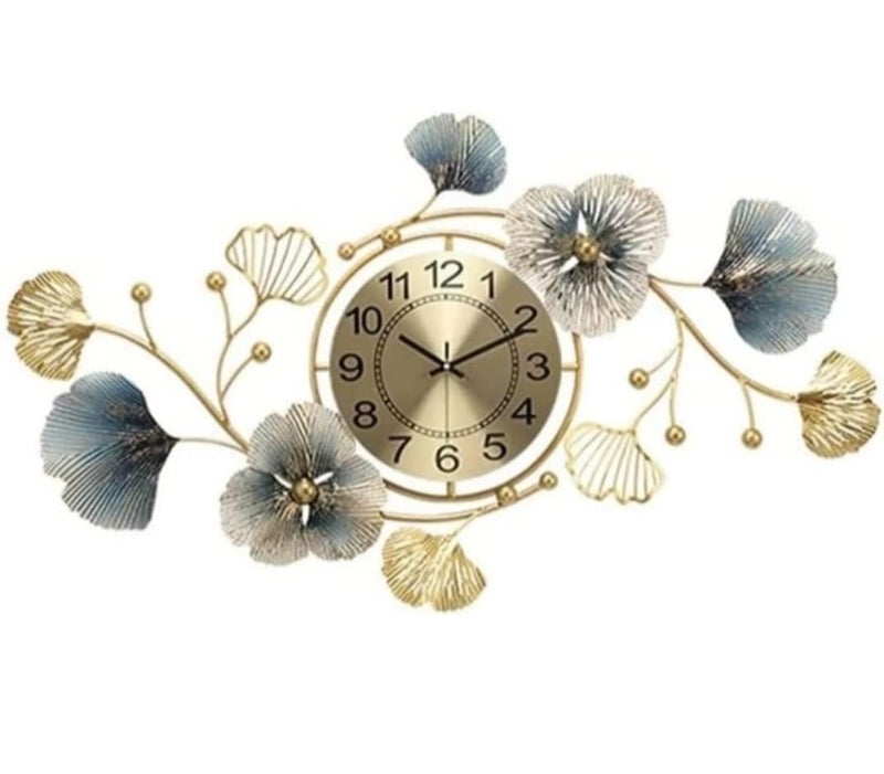 FUNTEREST Decorative Metal Hanging Analog Clock for Living Room Stylish Latest Vintage Wall Clock for Home Non-Ticking Antique Large Wall Clock for Bedroom, Office, Hall,Drawing Room(C_M_2)Multicolor - Image 3