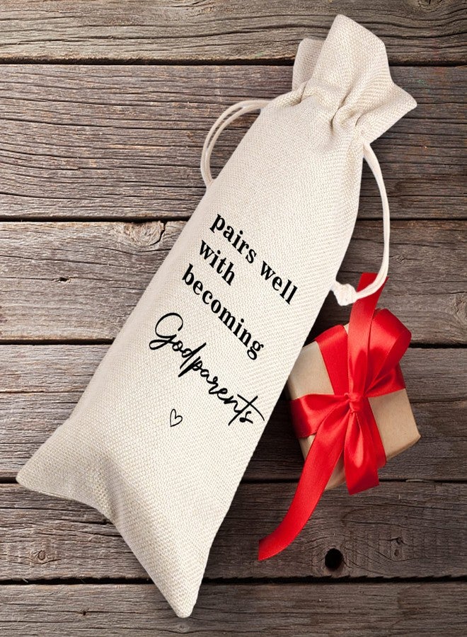 Maydvdv Godparents Gift|Wine Bag for Godparents Proposal|Pairs Well With Becoming a Godparent, Baptism, Auntie, Uncle (11MA23 - Image 4