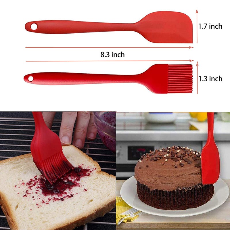 PCTC 4 Cup Pancake Cupcake Batter Dispense, 900mL Pancake Dispenser For Batter With Measuring Label Squeeze Handle Bracket and Silicone food brush for Cupcakes Crepes, Cake or Any Baked Goods - Image 3
