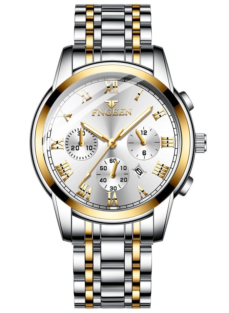 FNGEEN 4006 Men Watches Top Brand Luxury Waterproof Date Clock Male Steel Strap Casual Quartz Watch Sports Wrist Watch Men - Image 2