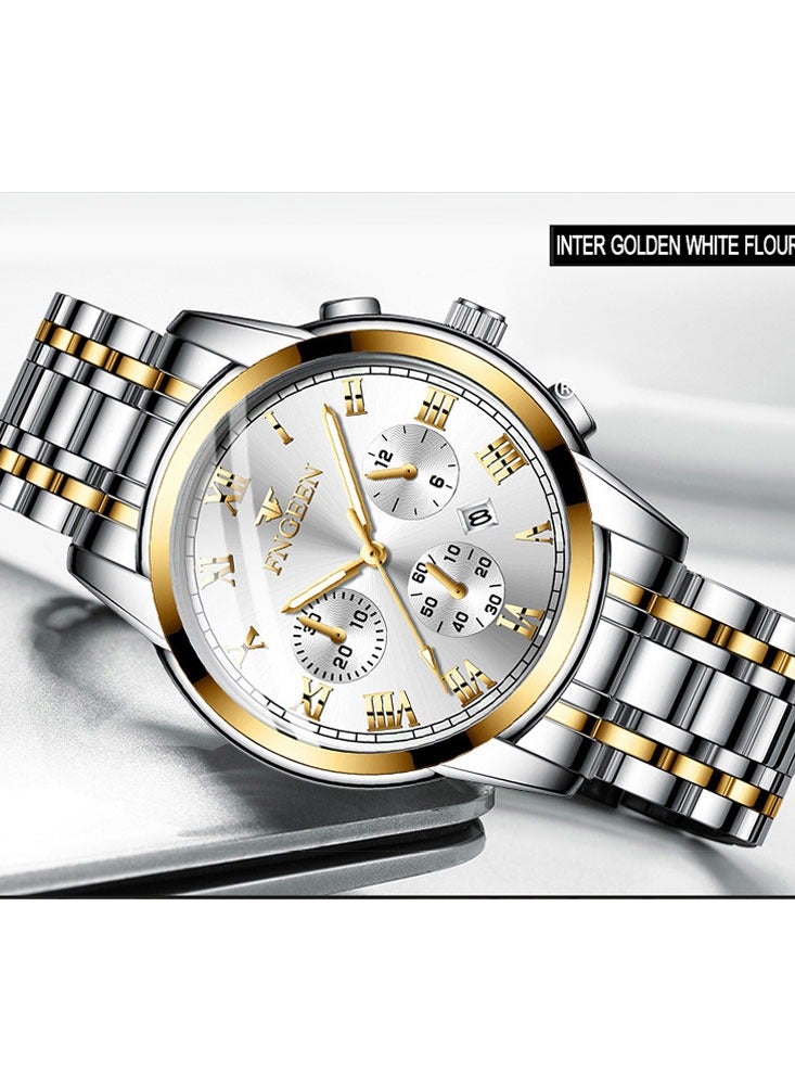 FNGEEN 4006 Men Watches Top Brand Luxury Waterproof Date Clock Male Steel Strap Casual Quartz Watch Sports Wrist Watch Men - Image 3