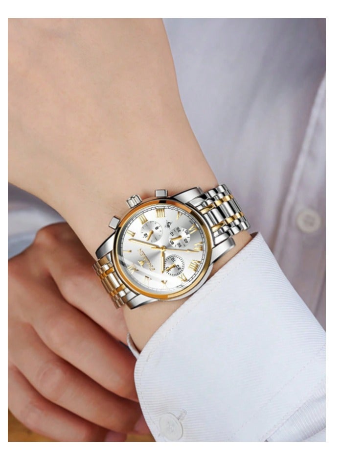 FNGEEN 4006 Men Watches Top Brand Luxury Waterproof Date Clock Male Steel Strap Casual Quartz Watch Sports Wrist Watch Men - Image 4