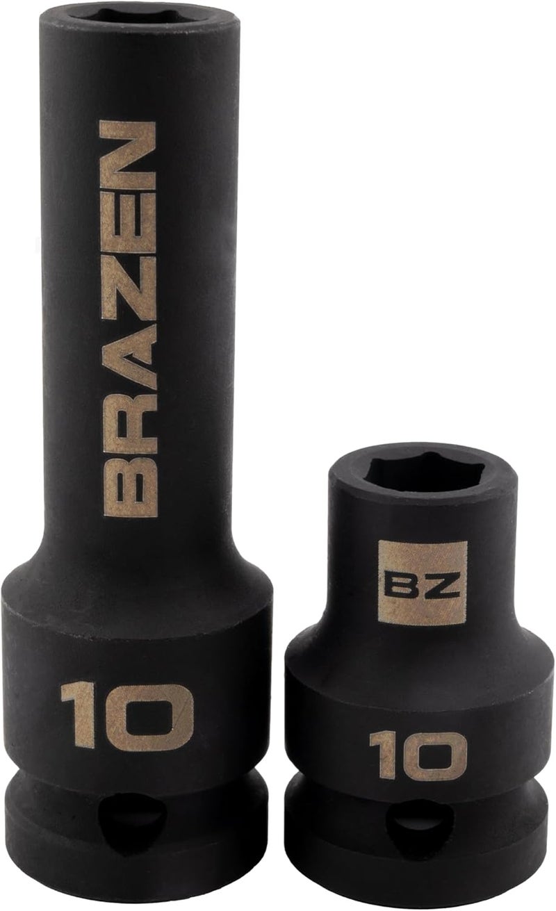 10mm Impact Socket Two Pack (1/2" Drive, Multi Type)