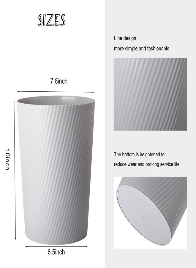 UUJOLY Small Trash Can Wastebasket Garbage Can Container Bins for Bathrooms, Laundry Room, Kitchens, Offices, Kids Rooms, Dorms (Grey) - Image 3