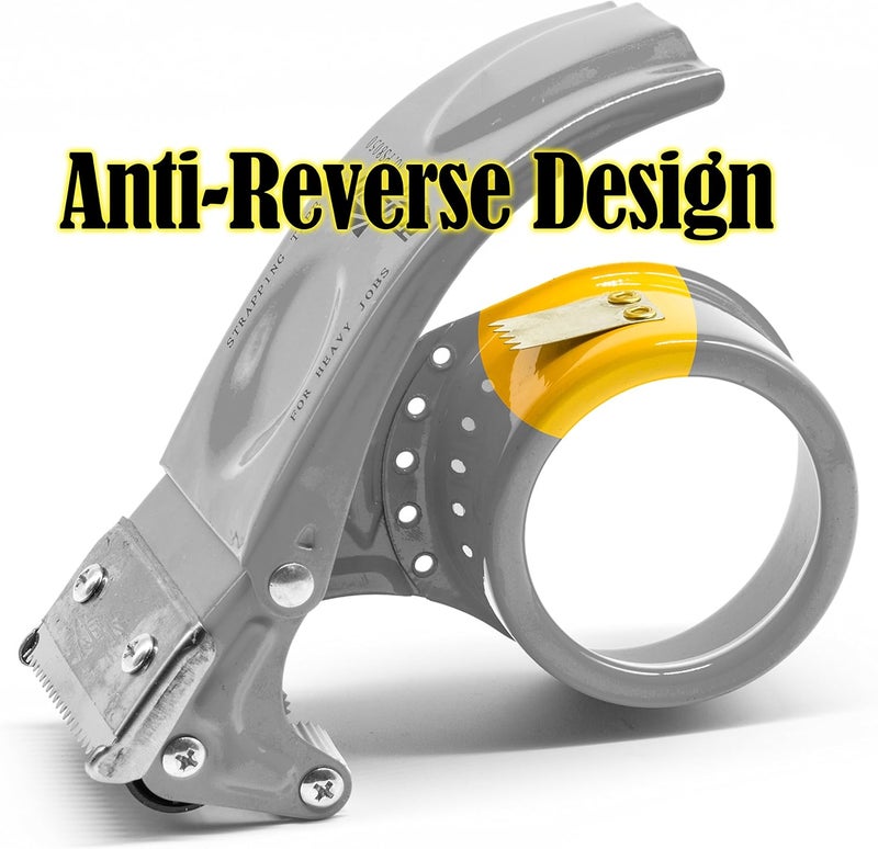 Prosun Metal Handheld 2 Inch Tape Gun Dispenser Packing Packaging Sealing Cutter Yellow - Image 3