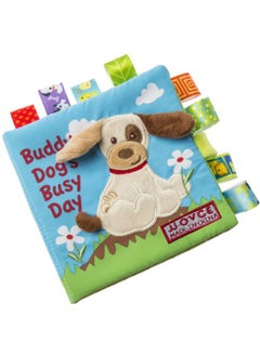 Generic JJOVCE Baby Tear Cloth Book Animal Embroidery Label Three-dimensional Cloth Book Baby Educational Toy Book With BB-Color:Goodnight Bear Book  - Image 3