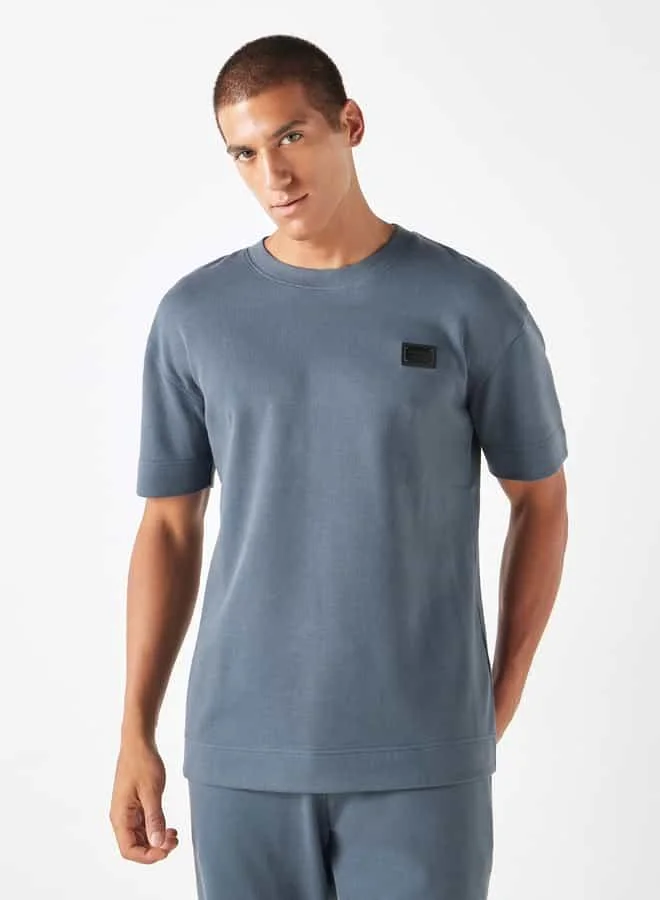 Emperor Emperor Applique Detail T-shirt with Short Sleeves