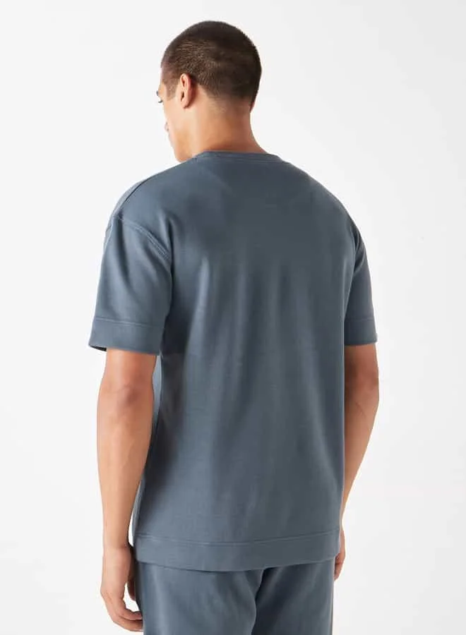 Emperor Emperor Applique Detail T-shirt with Short Sleeves