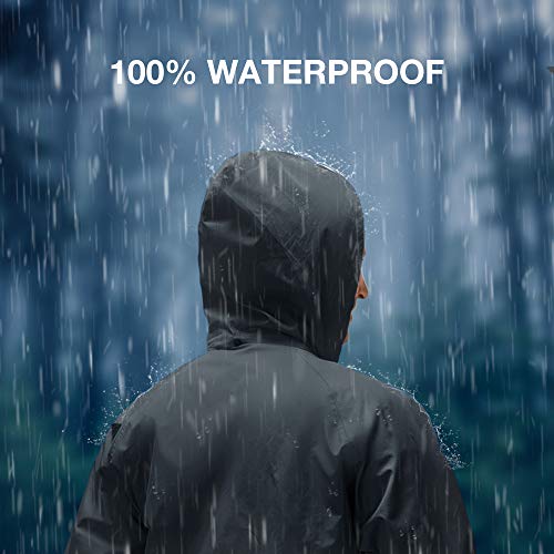 TIDEWE Rain Suit, Waterproof Breathable Lightweight Rainwear (Gray Size S) - Image 3
