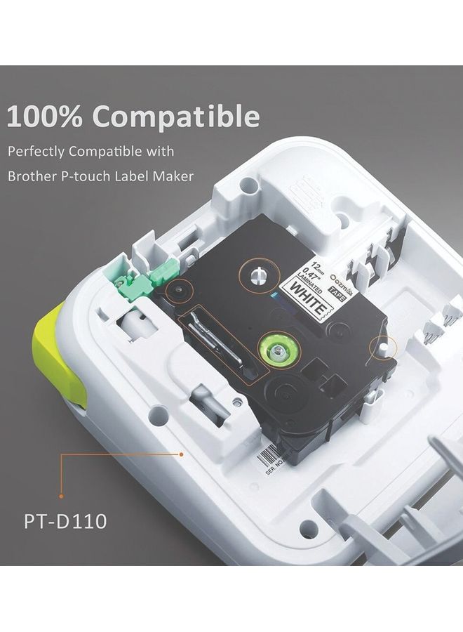 بروذر آلة وضع العلامات Brother P-Touch H 110 مع شريط وضع العلامات TZe-621 9mm x 8m أسود على أصفر - Image 4