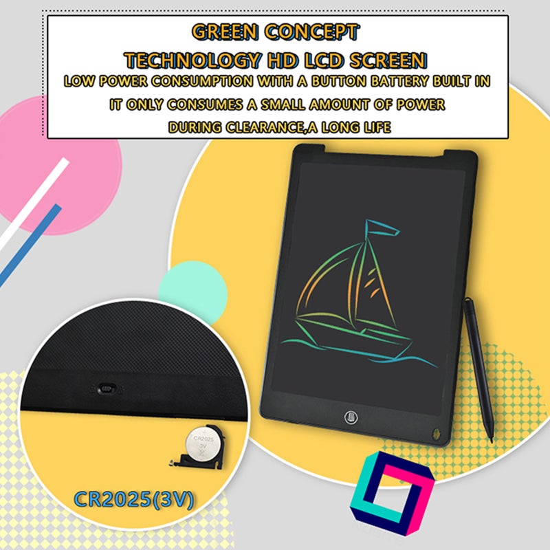 12 Inch LCD Writing Tablet - Eye-protection Environmentally Friendly Ultra-thin Portable Writing Pad for Kids Adults Home Office School - Image 4