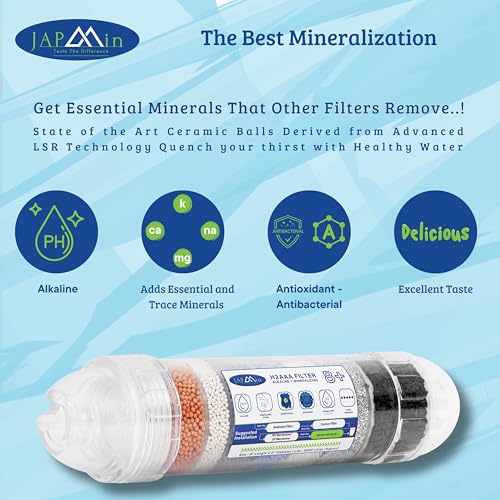 Japmin 8” Alkaline Water Filter Cartridge | Convert RO Water Purifier into Alkaline Water Purifier | 6000L Life - Image 2