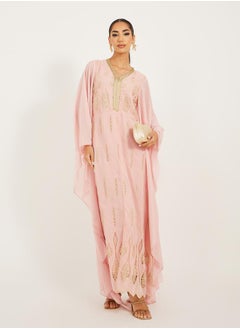 Styli Embroidered Batwing Sleeve Jalabiya  - Image 1
