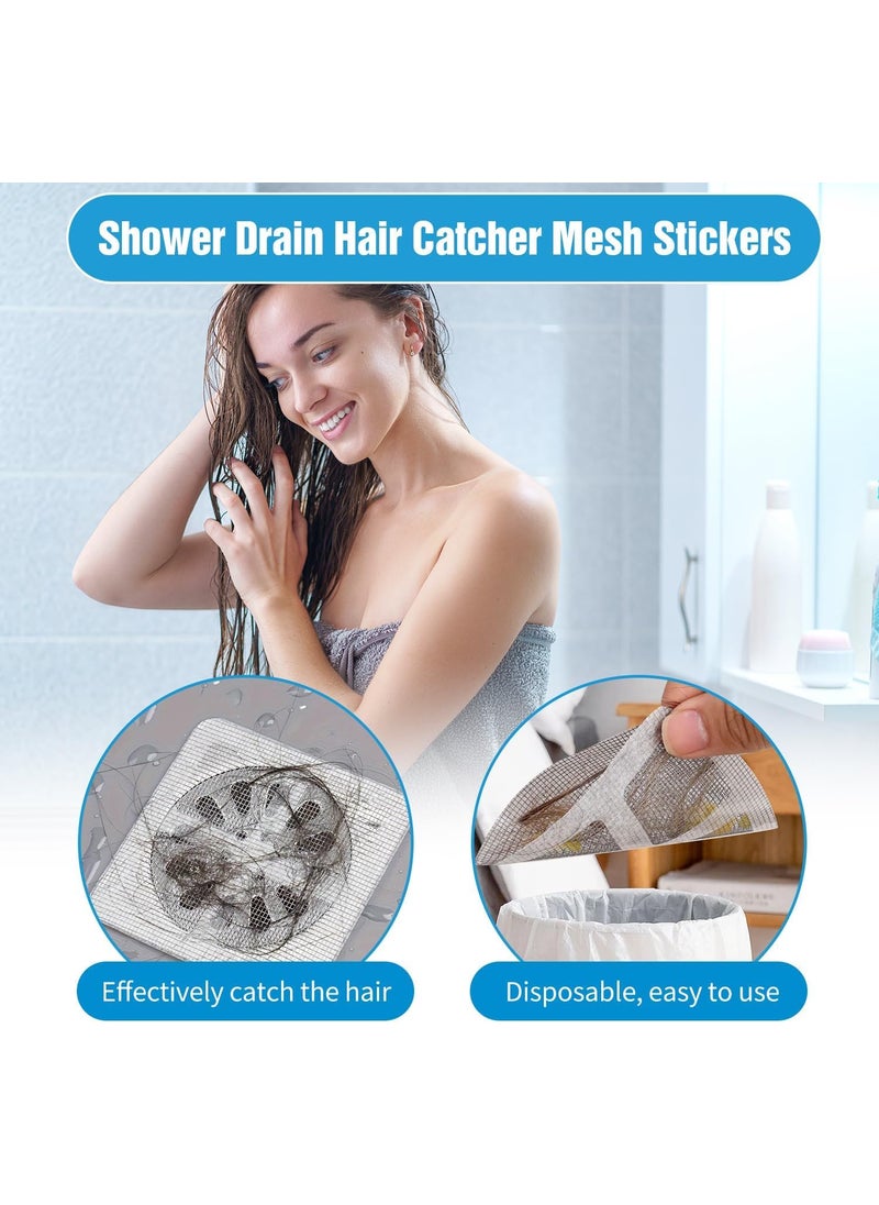 DLALA DLALA Disposable Shower Drain Hair Catcher Drain Hair Catcher Waterproof Mesh Stickers for Bathroom Accessories Apartment Essentials for Kitchen Sink Bathtub 5  - Image 3