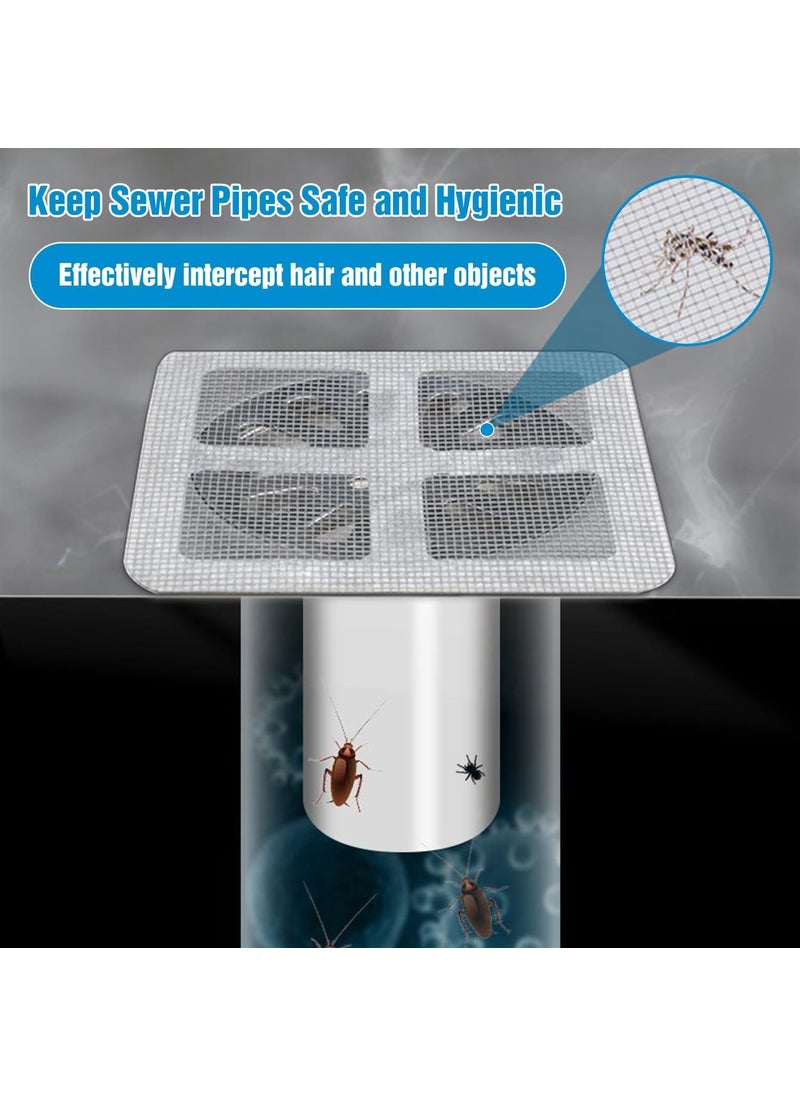 DLALA DLALA Disposable Shower Drain Hair Catcher Drain Hair Catcher Waterproof Mesh Stickers for Bathroom Accessories Apartment Essentials for Kitchen Sink Bathtub 5  - Image 2