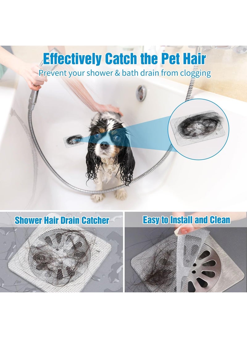 DLALA DLALA Disposable Shower Drain Hair Catcher Drain Hair Catcher Waterproof Mesh Stickers for Bathroom Accessories Apartment Essentials for Kitchen Sink Bathtub 5  - Image 4
