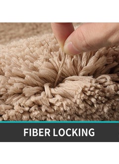 EDBIRET Bathroom Rug Bath Mat Thick Shaggy Soft Highly Absorbent Bath Rugs NonSlip Machine Washable Bath Mats for Bathroom Decor Tub Shower Bathroom Vanity Floor Accessories Beige 40 60  - Image 4