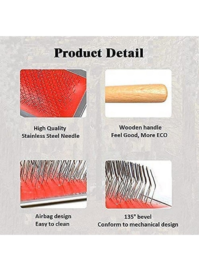 مجموعة من 5 في 1 للعناية بالكلاب، قفاز استحمام + مشط مزدوج الجانب + مقص أظافر + حشو أظافر + فرشاة تنظيف بمقبض خشبي للحيوانات الأليفة للكلاب والقطط - Image 2