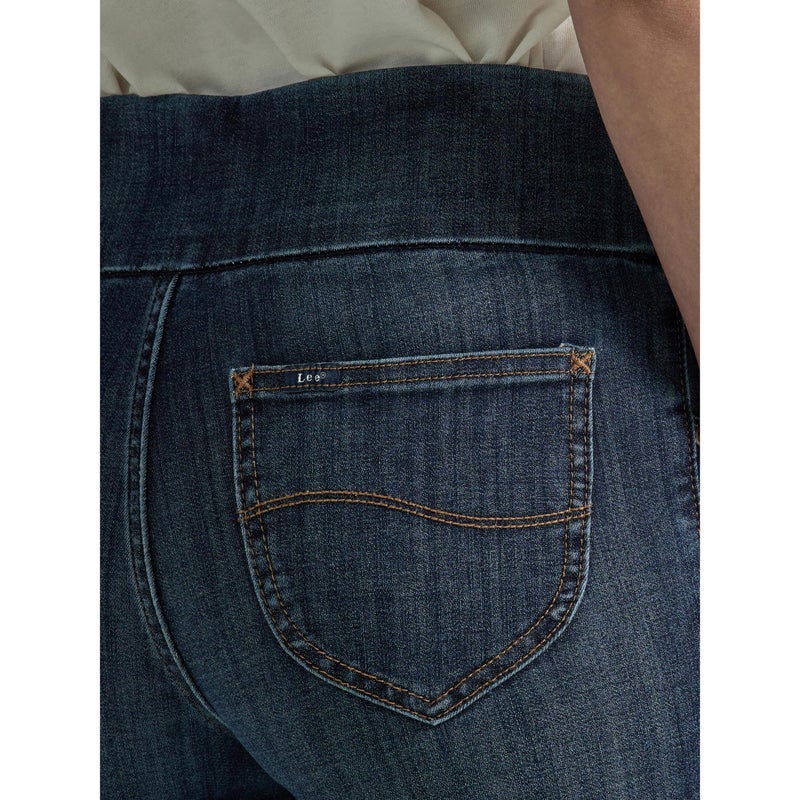 LEE Women's Sculpting Slim Fit Slim Leg Pull On Jean, Landslide, 4 - Image 4