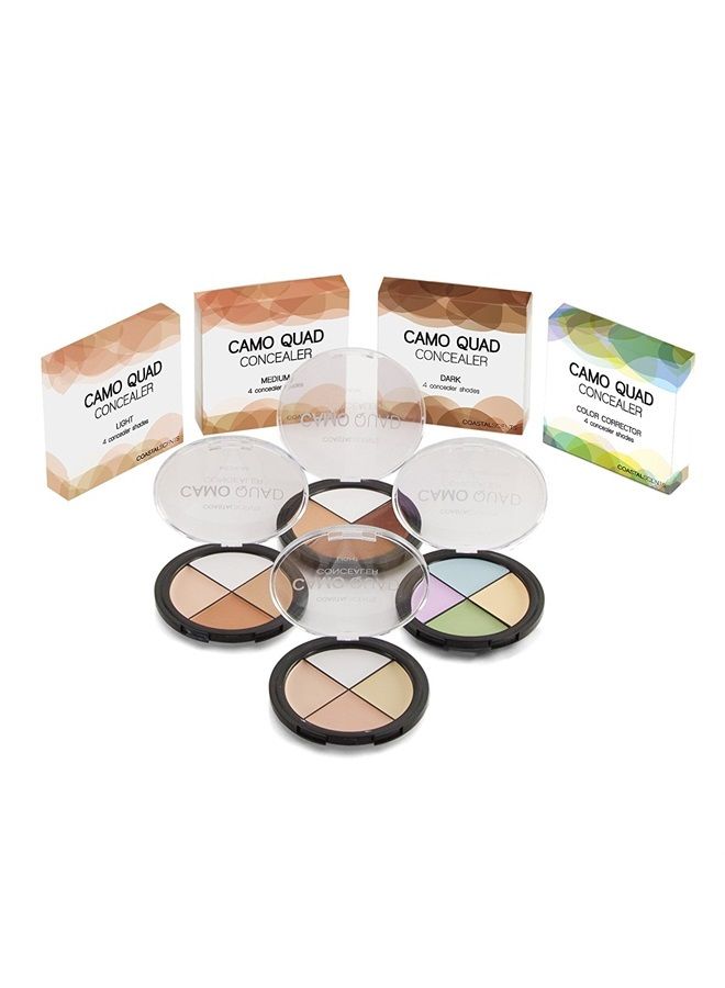 COASTAL SCENTS Camo Quad Concealer Compact, Light - Image 4