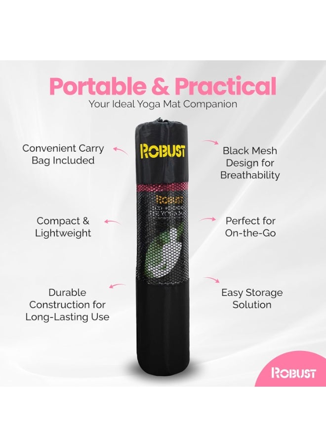 ROBUST Robust TPE Yoga Mat Double Layer Anti-slip Eco Friendly texture surface (Size 183cmx 61cm) SGS Certified Position Liens & Hanging Band, Home/Gym Workout Sports Exercise Sports Mattress  - Image 3