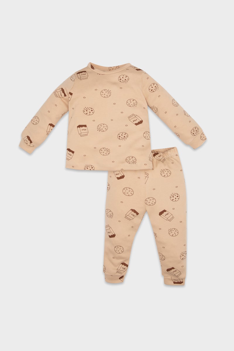 DeFacto Baby Boy 2 piece Regular Fit Crew Neck Knitted Pyjamas  - Image 1