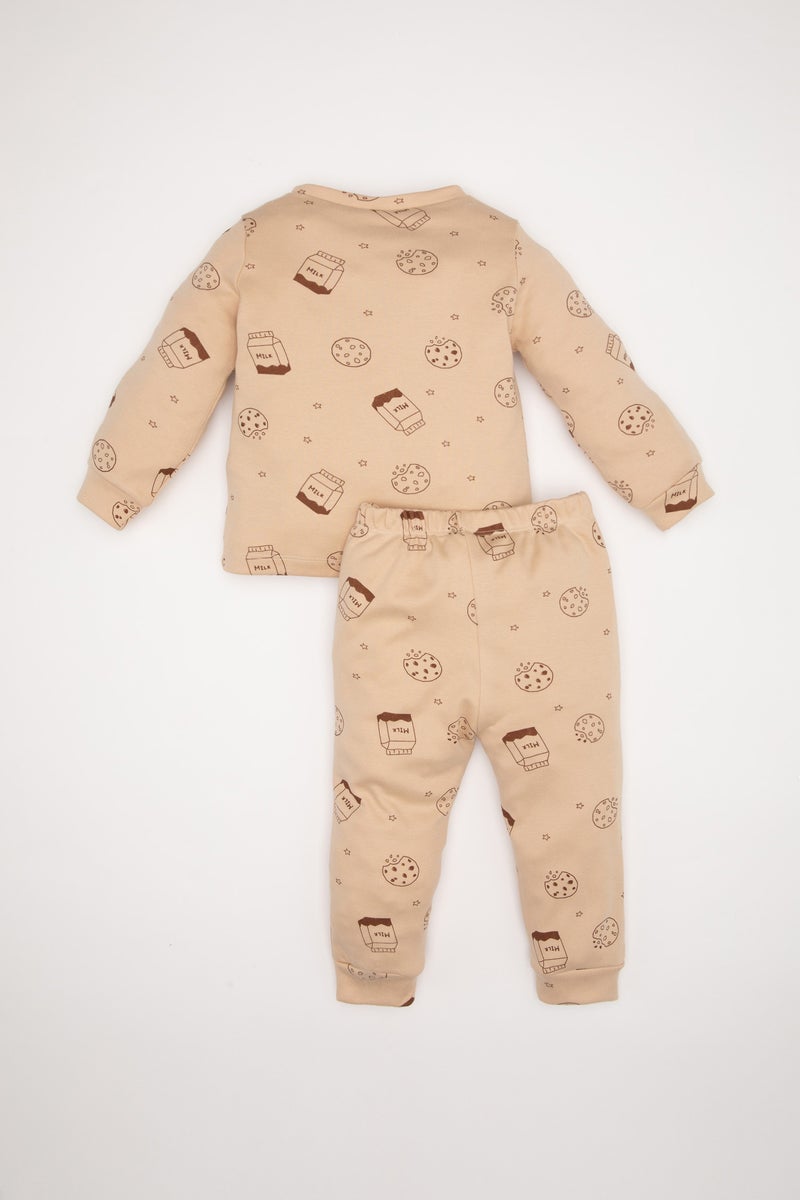 DeFacto Baby Boy 2 piece Regular Fit Crew Neck Knitted Pyjamas  - Image 4