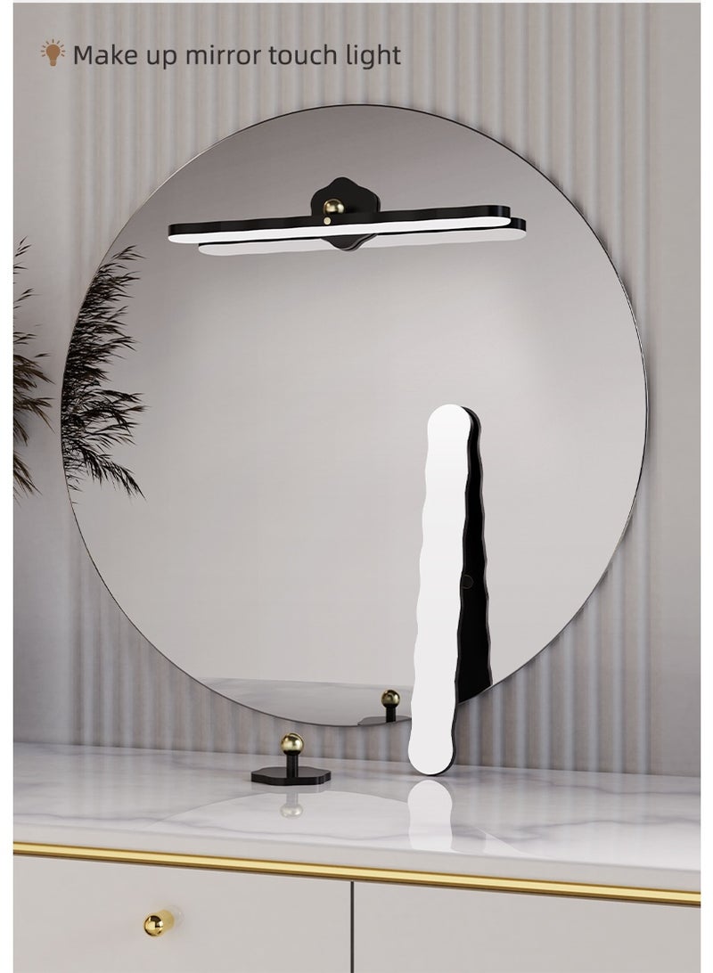 LED Wood Wall Lamp, 360° Rotatable Magnetic Battery Operated Wireless USB Rechargeable LED Night Light with Touch Control Switch TWO-Level Dimmable Touch Control Vanity LightsReading Makeup Household Lighting - Image 3