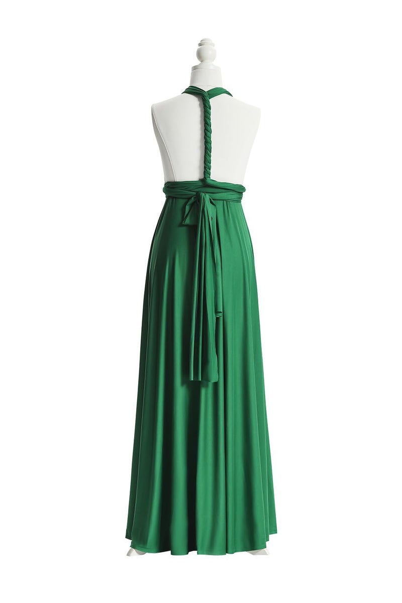 72styles Infinity Convertible Bridesmaid Dress with Bandeau, Evening Transformer Maxi Dress (One Size, Emerald Green) - Image 4