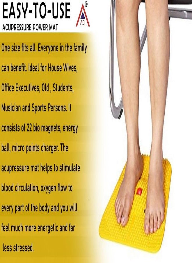 اسي بساط ACi SUPERMAT 2000 مع مغناطيسات وأهرامات للضغط الإبري لتخفيف الألم وتحسين الصحة العامة (أحمر) - Image 3