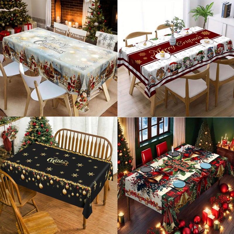 عيد الميلاد الجديد عيد الميلاد الرجل الثلجي الغزال ديكور مناشف الطعام المنزل طاولة الغبار العطلة - Image 2