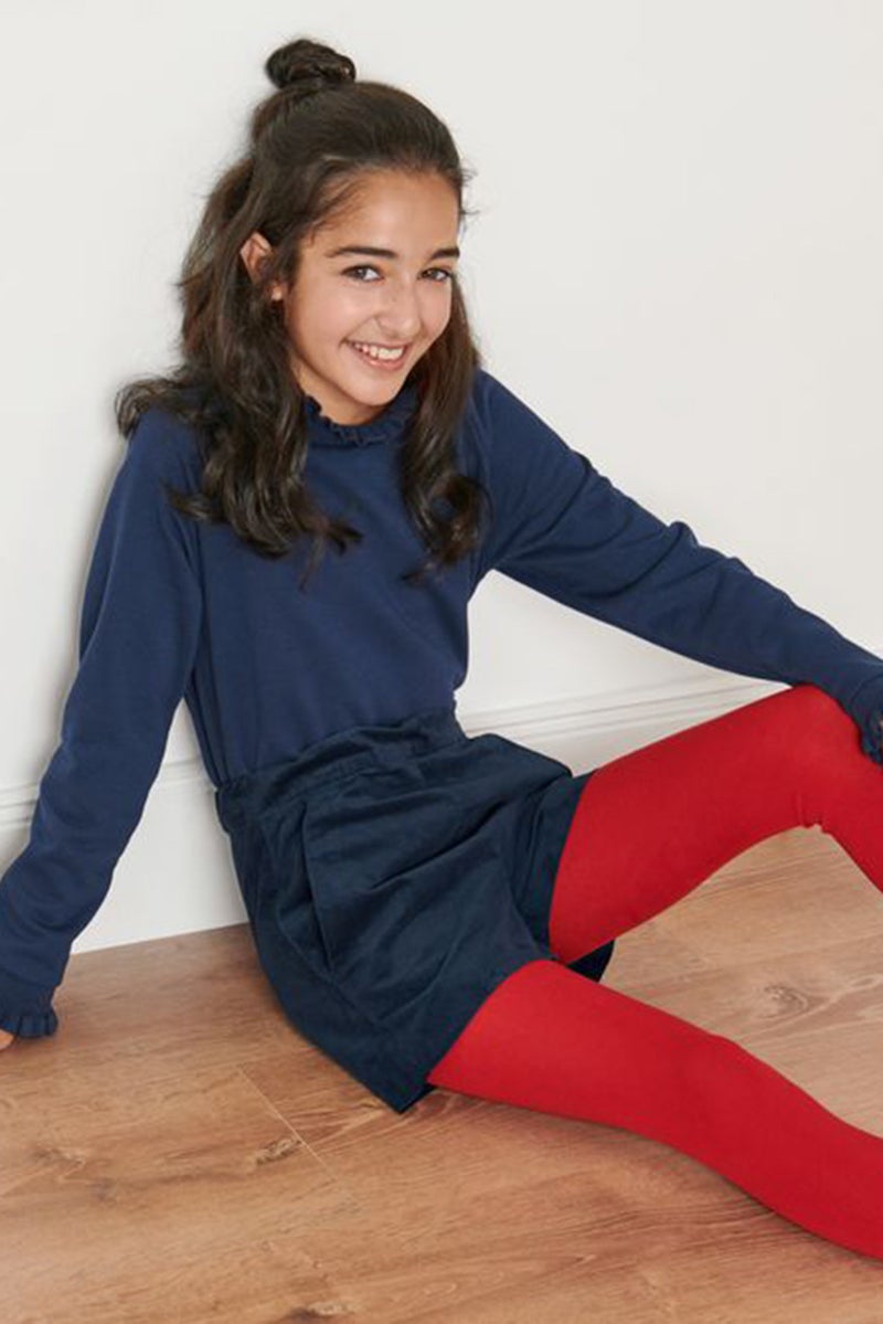 Tchibo Kids Girl Velvet Shorts, Navy  - Image 1