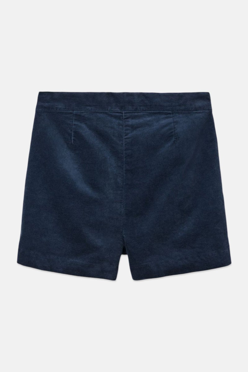 Tchibo Kids Girl Velvet Shorts, Navy  - Image 3