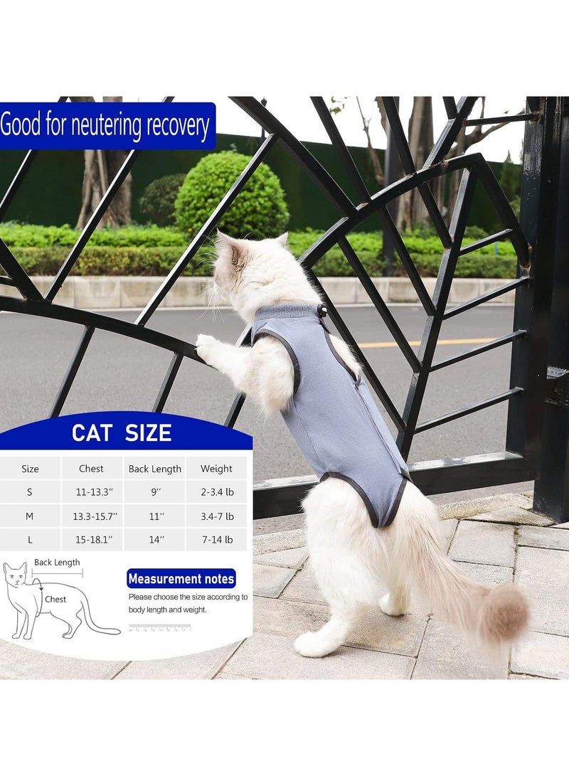 general Cat postoperative recovery pet sterilization jumpsuit helps postoperative healing and protects the cat's postoperative recovery period - Image 3