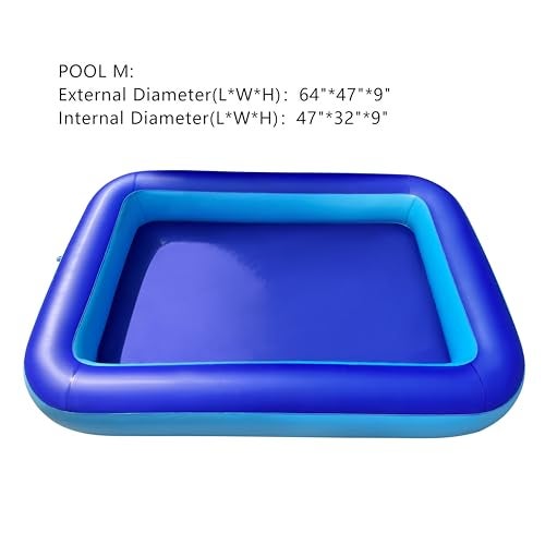 penepico Inflatable Splash Pool for Kids Plastic Wading Pools Outdoor Large Sensory Sand Water Play Pit for Toddlers Kiddie Small Swimming Pool with Air Pump Sand Box Backyard 77539L - Image 5