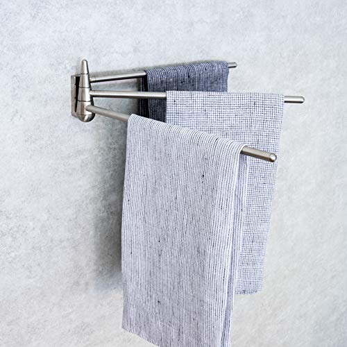 Better Houseware 2490 Wall-Mounted 3-Arm Stainless-Steel Towel Bar - Image 5
