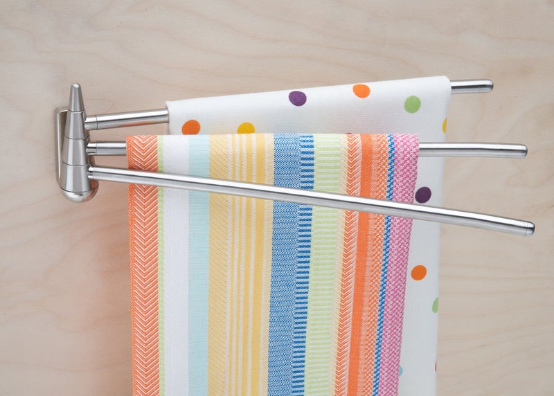 Better Houseware 2490 Wall-Mounted 3-Arm Stainless-Steel Towel Bar - Image 2