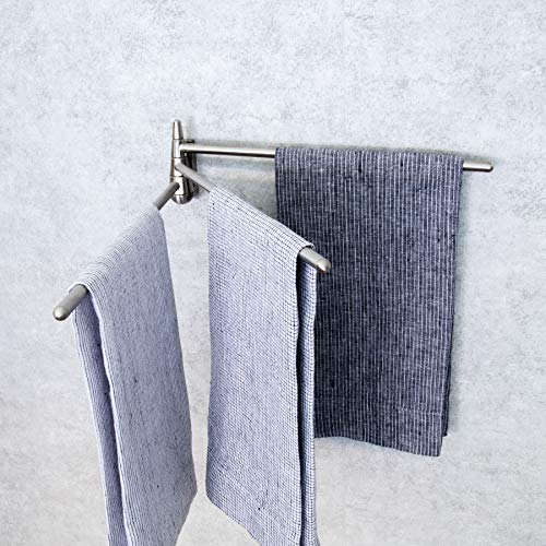 Better Houseware 2490 Wall-Mounted 3-Arm Stainless-Steel Towel Bar - Image 4