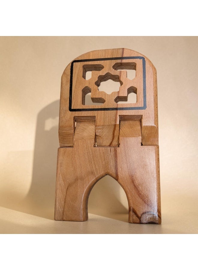Premium Beech Wood Quran Stand | Foldable with a Glossy Varnish Finish | Holds the Quran During Recitation and Reflection, Suitable for Home or Mosque Use - Image 5