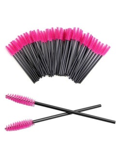200Pcs Disposable Eyelash Wands Mascara Brushes Eyebrow Brush Lash Extension Combs Applicator Makeup Brush Rose Red