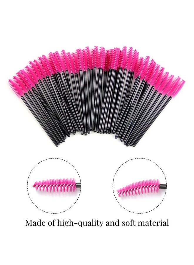 Queen Scepter - 200Pcs Disposable Eyelash Wands Mascara Brushes Eyebrow Brush Lash Extension Combs Applicator Makeup Brush Rose Red - Image 1