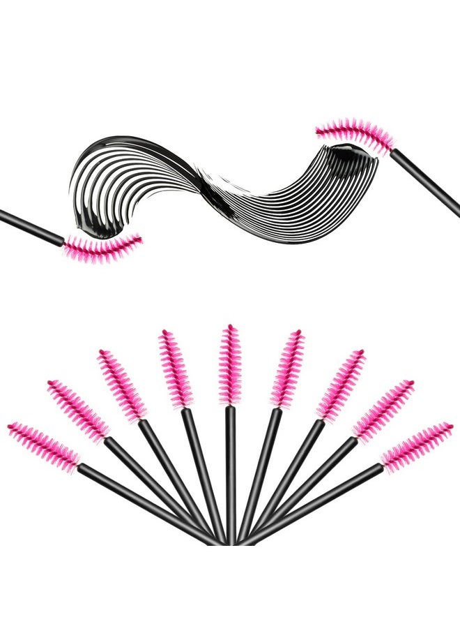 Queen Scepter - 200Pcs Disposable Eyelash Wands Mascara Brushes Eyebrow Brush Lash Extension Combs Applicator Makeup Brush Rose Red - Image 1