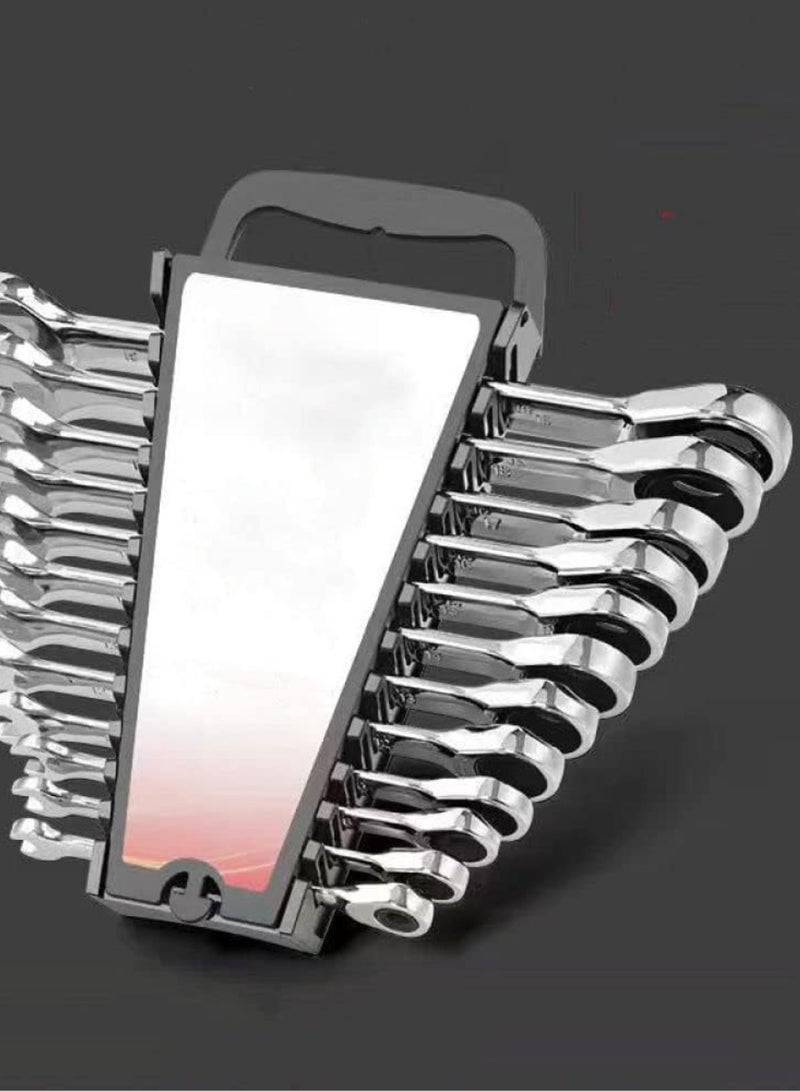 GGOOT Dual-use Wrench Auto Repair Combination Ratchet Quick Wrench Hardware Tools,Ratchet 12 Piece,01 - Image 1
