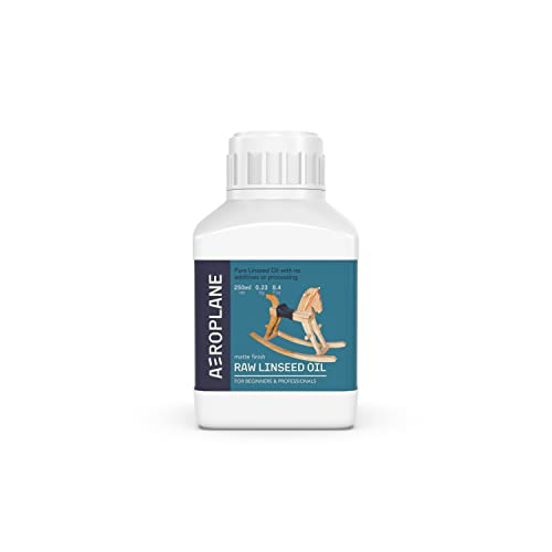Aeroplane Brand - Raw Linseed Oil - Used for Wood Finishing & Restoration, Sports Equipment, Wall Base Coat & Putty, Tools & Hardware - Natural Wood Varnish - Image 1